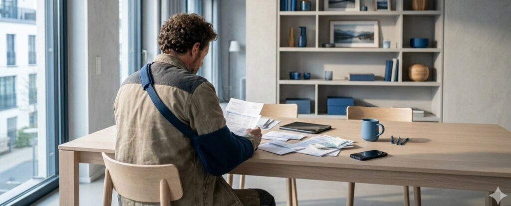 artisan blessé arrêt de travail prévoyance indemnisation