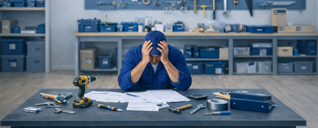 artisan épuisé burn-out protection sociale indemnisation